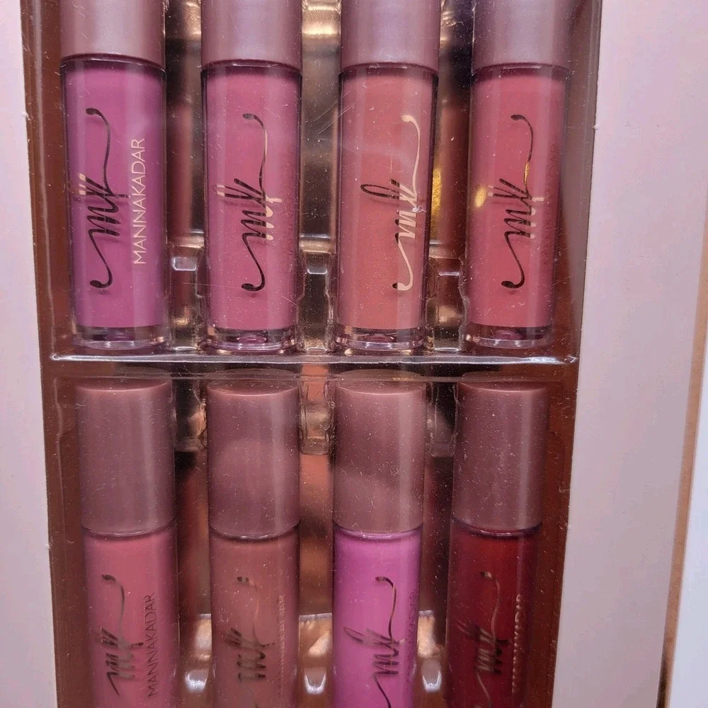 Manna Kadar Lip Library‎ II 8pc Liquid Lip Stain Set Hydrating Makeup Kit